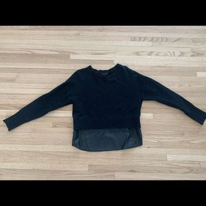 Banana republic sweater with leather detail